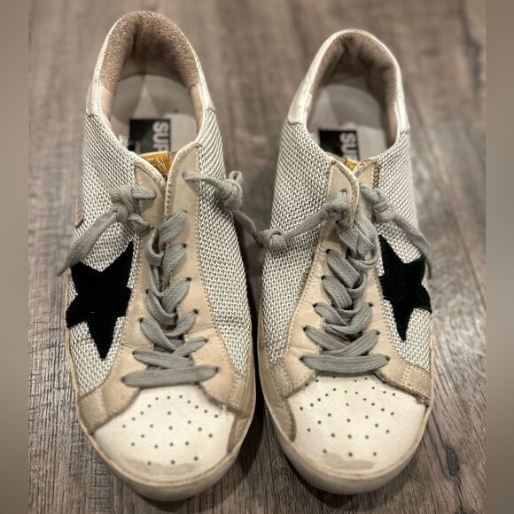Golden Goose Shoes - Golden Goose Men's Sneakers - Beige and Black